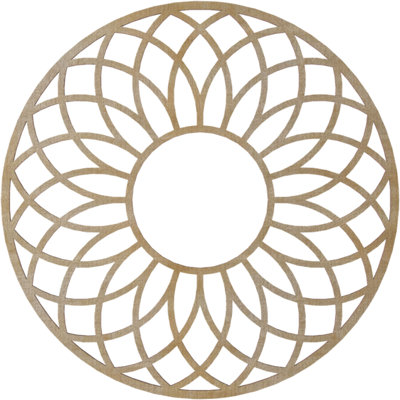 20"OD x 6 7/8"ID x 3/8"T Cannes Wood Fretwork Pierced Ceiling Medallion, Cherry