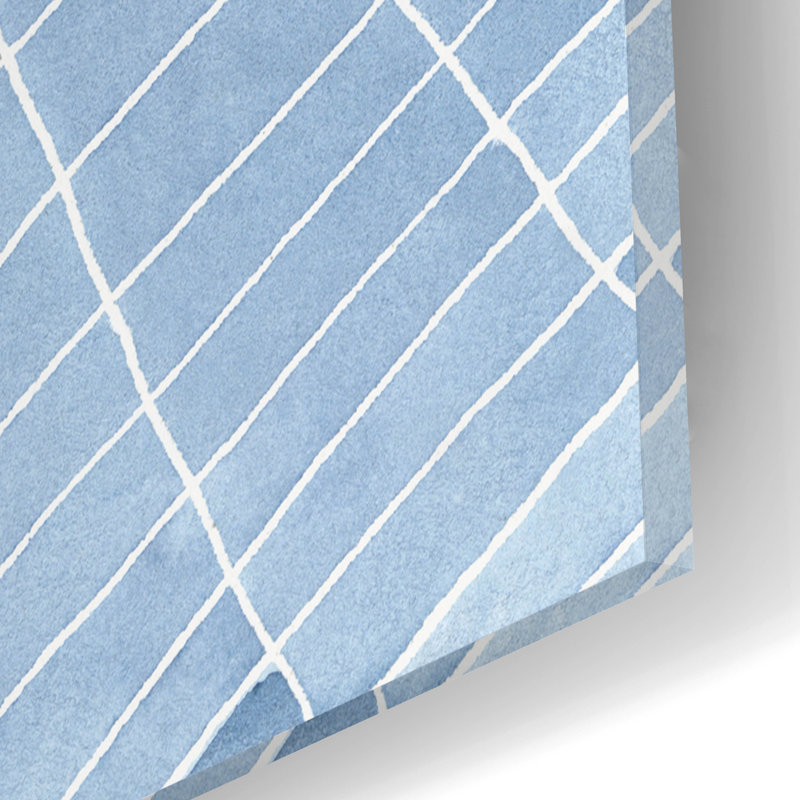 «Blue Grid II» par Regina Moore, H 16 po x l 12 po x P 0,13 po