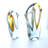 Amber/Grey Glass Table Vase-57567997