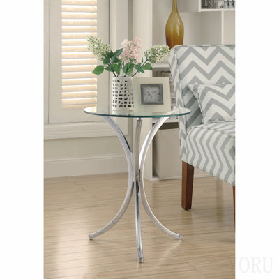 Table d'appoint chromée