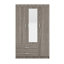 3-Door Mirror Wardrobe with Shelves,  Mirror-1968637460