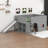 Full Size Low Loft Bed With Slide And Shelves, Wooden Low Loft Bed Frame With Storage Shelves, Door And Window Design-1886583275