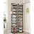 Vertical Shoe Rack, Shoe Shelves, Wood Shoe Organizer for Closet, Entryway, Shoe Tower for Small Spaces, Free Standing, Adjustable, with 2 Hooks, 10 Tier Black-1357431760-1342423659