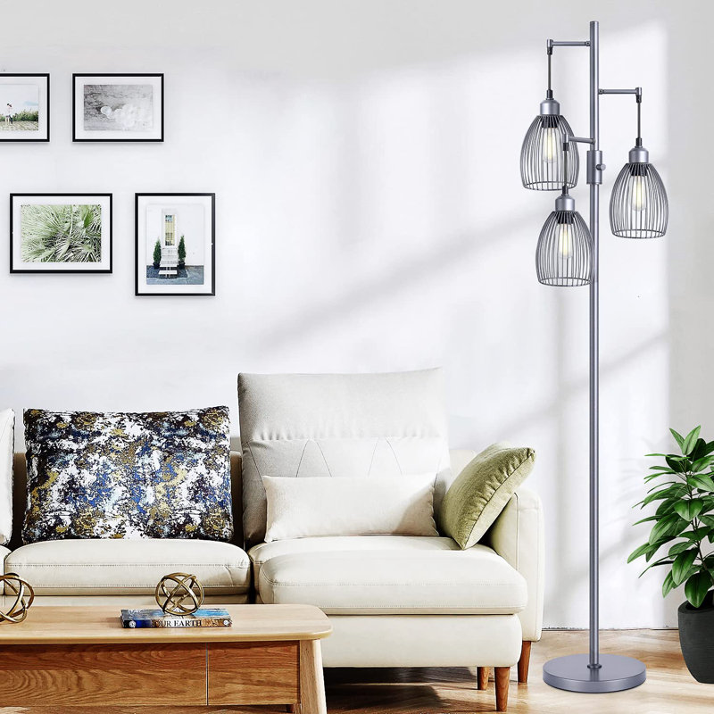 Bannerdown 68.02'' Tree Floor Lamp, Silver