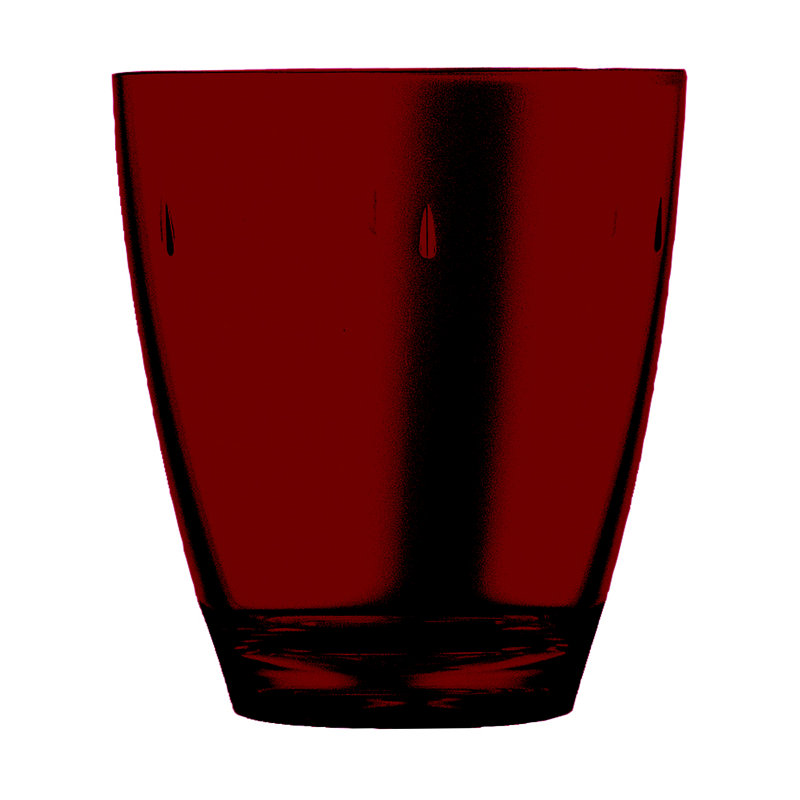 Polycarbonate Glass 11 oz - 12 Pieces, Garnet