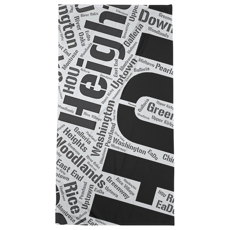Bath Towel, Black, Microfiber, Houston