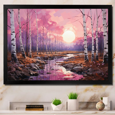 Birch Woods Pink Symphony IV - Tree Birch Canvas Prints