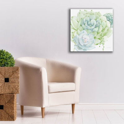  «Soft Succulents A» par Jean Plout, art mural sur toile, 26 po x 26 po
