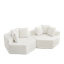 Canapé modulaire hexagonal de 54 po de style moderne avec des aménagements polyvalents pour les salons, les salons et les chambres à coucher-1316450000