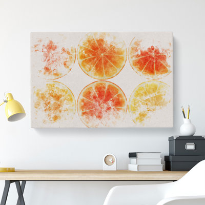 Orange Fruit Slices - Wrapped Canvas