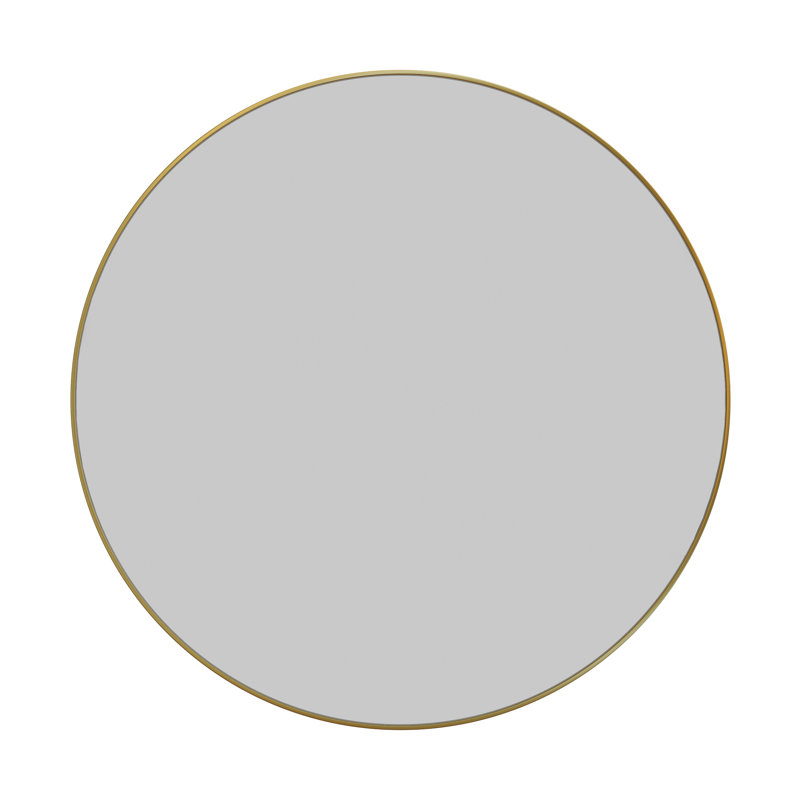 Miroir rond Leia, Laiton satiné, 36 po x 36 po