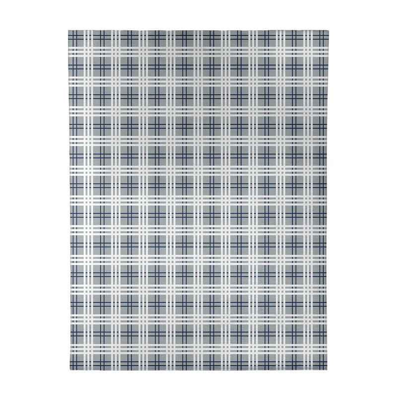 Tapis à carreaux gris, Rectangle 9 pi x 12 pi