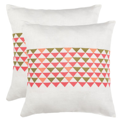 Geo Linen Throw Pillow