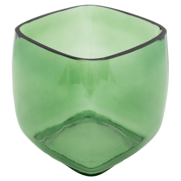 Vase en verre assis
