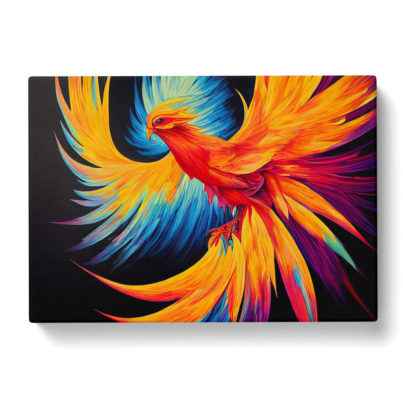 Mind Blowing Phoenix Bird - Wrapped Canvas, 50cm H x 76cm W x 3cm D