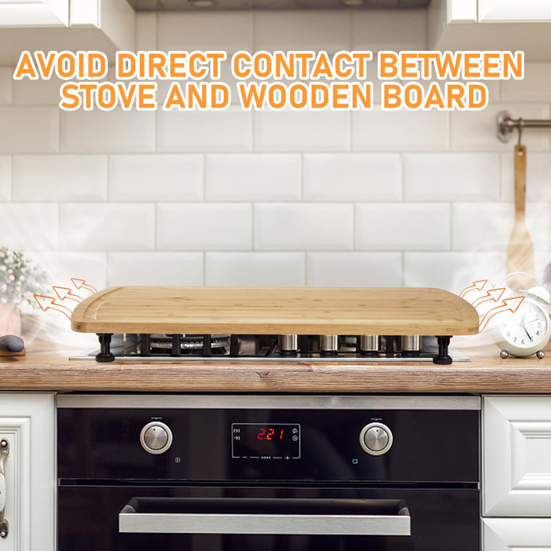 Cutting Board with Legs and Grooves for Kitchen