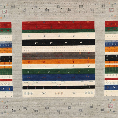 Tapis beige / rouge Bjarni