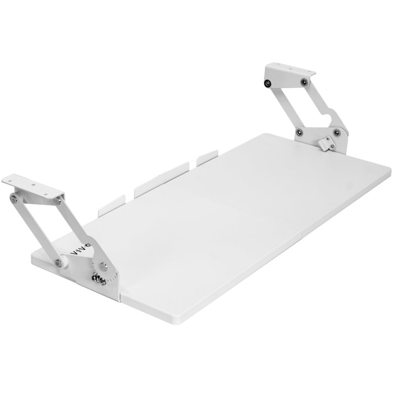 Desk Keyboard Tray/Drawer, White, 2.2" H x 26.8" W x 11" D
