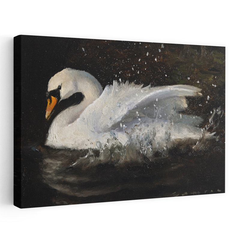 Art contemporain, art mural oiseau contemporain, H 16 po x l 24 po