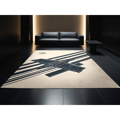 Tapis rayé nautique lavable à la machine pour véhicules et transport Starfighter