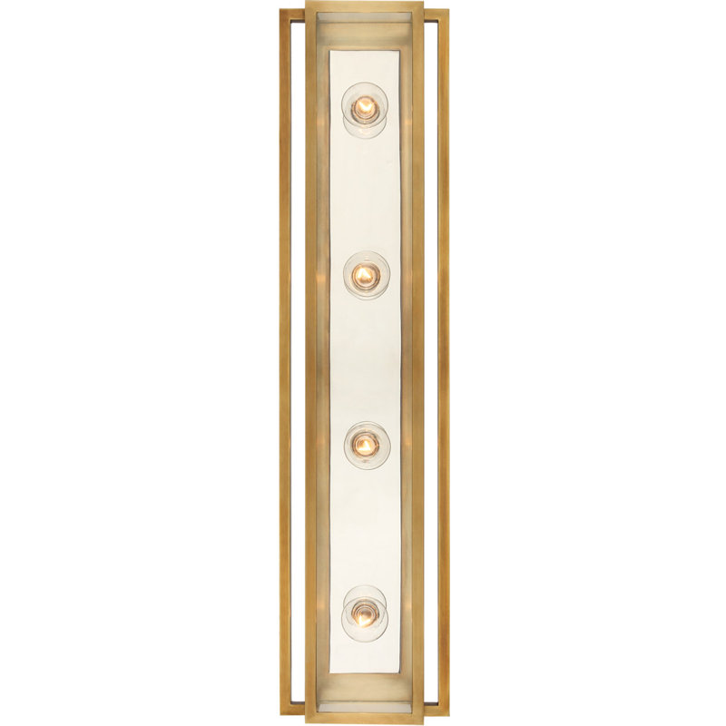 Ian K. Fowler Halle 30" Vanity Light, Gold/Sliver