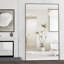 Aluminium Rectangle Mirror with Hooks-117531123-117531124