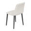 Ensemble de 4 chaises de salle à manger modernes, revêtement en cuir reconstitué beige et blanc, pattes en acier pour cuisine