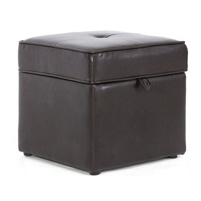 Carbajal Faux Leather Ottoman