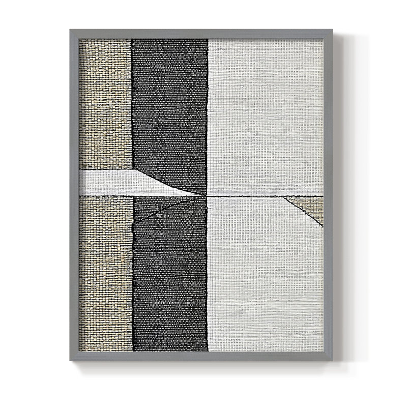 «Abstract CCLI», reproduction encadrée - prête à être accrochée, Gris, H 20 po x l 16 po