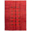 Tapis décoratif en laine de conception unique en laine noué à la main New Age de 6 pi 11 po x 9 pi 6 po Catiţia