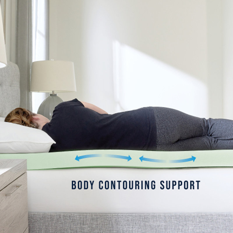 King Size 3-Inch Green Tea Infused Memory Foam Mattress Topper: Ultimate Comfort Upgrade