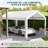 Outsunny 10' X 20' Carport Replacement Top Canopy Cover, UV And Water Resistant Portable Garage Shelter Cover With Ball Bungee Cords, White, Only Cover-125104447
