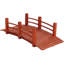 Pont de jardin en bois avec doubles rails