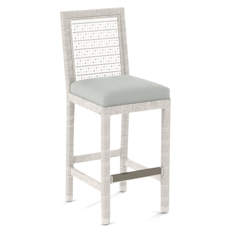 Tabouret de bar Sorinda Glinda, Ivoire Elite; 0321-91, Blanc antique givré