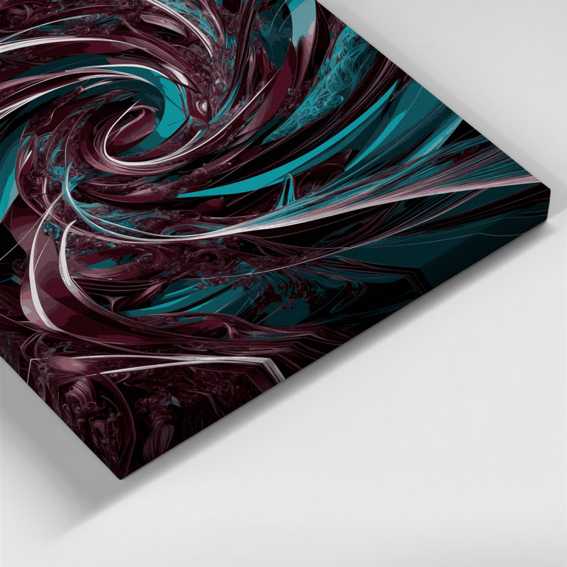 Art numérique sur toile, abstraction numérique 80, H 20 po x l 24 po