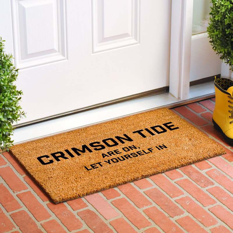 Crimson Tide sont allés, laissez-vous dans le paillasson, L 24 po x L 36 po