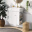 Meuble-lavabo flottant moderne de 21,6 po avec lavabo en céramique - parfait pour les petites salles de bain, rangement à droite