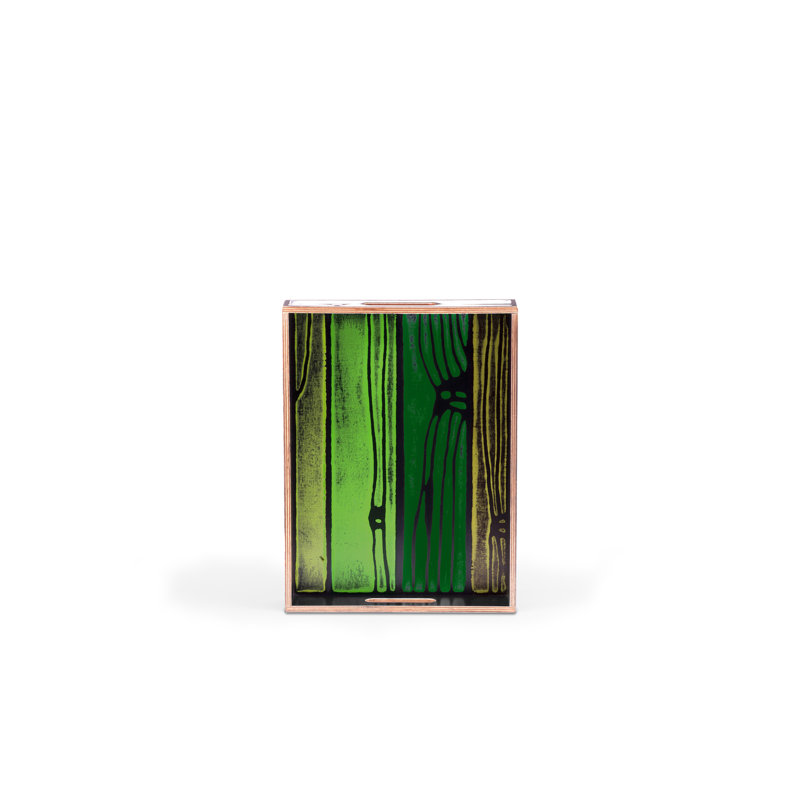 Wrongwoods Wood Decorative Tray, White/Green