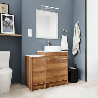 35.4'' Single Bathroom Vanity with Ceramic Top