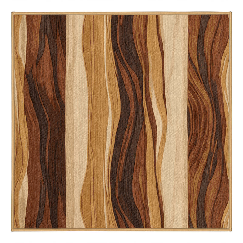  Tapis hawaïen lavable Koa, Carré 4 pi