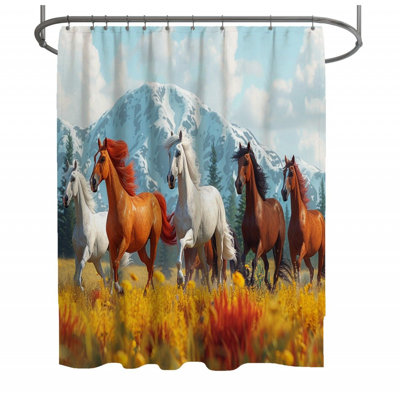 Running Horses Animal Shower Curtain