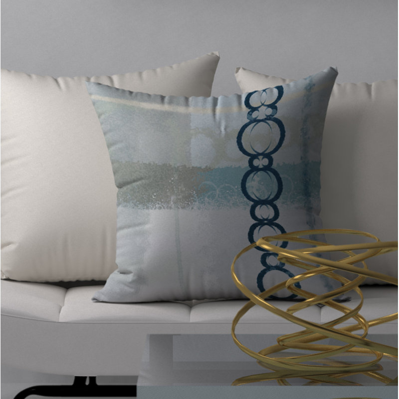 Abstract Throw Pillow, 18" H x 18" W