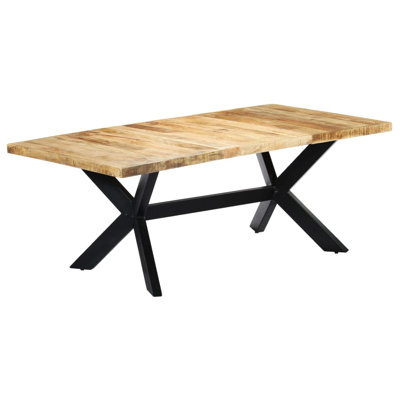 Cameo Mango Rectangular Wood Top Dining Table