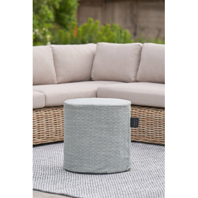 Cosipouf 45cm Wide Round Chevron Pouf Ottoman