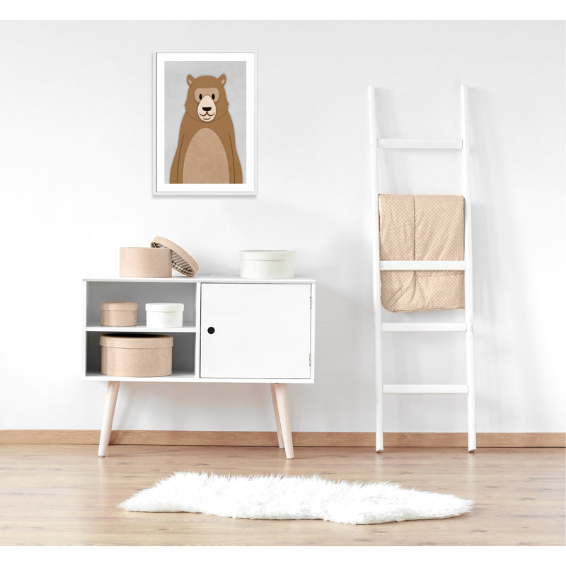 Adhésif décoratif Cheery Bear, 34.5" H x 24.5" W x 1.18" D, Encadré de boîte blanc