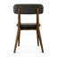 Alpine Modern Walnut Wood Dining Chair Fabric
