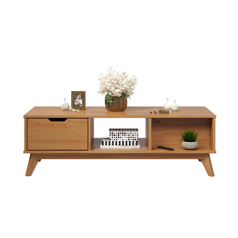 Table basse simple en bois massif Jara