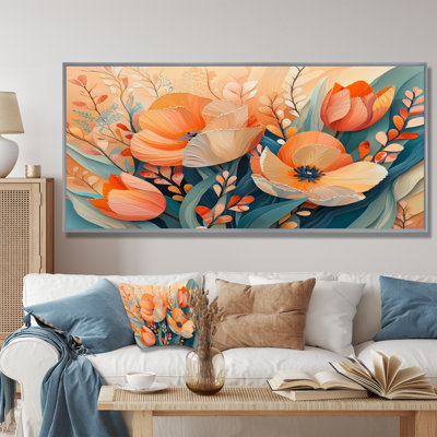 «Pastel Colors of Tulips Dream Fragments II - Abstract Botanicals», art mural