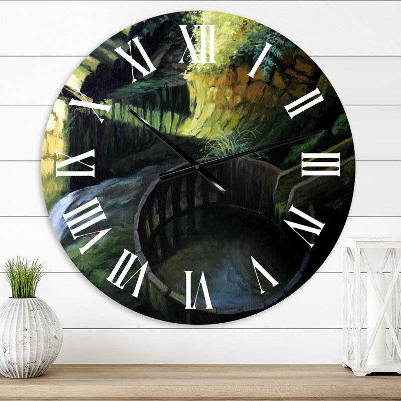 Horloge murale Old Lake Watermill In Nature, Moyen
