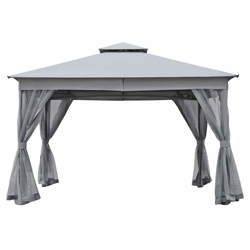 Tente d'extérieur avec double toit et moustiquaire, Gris